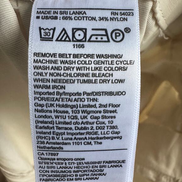 Banana Republic Wide-Leg Paperbag Pant Long Cream - Picture 8 of 8